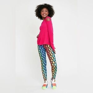 Terez Girls Kids Leggings in Rainbow Cupcakes Size 5 New